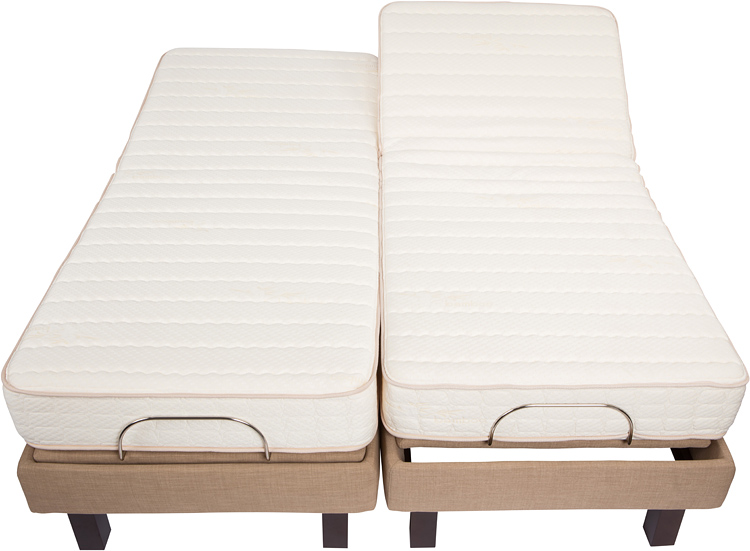 queen adjustable beds with split mattress and control
